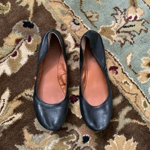 Lucky Brand Emmie Flat Black Leather